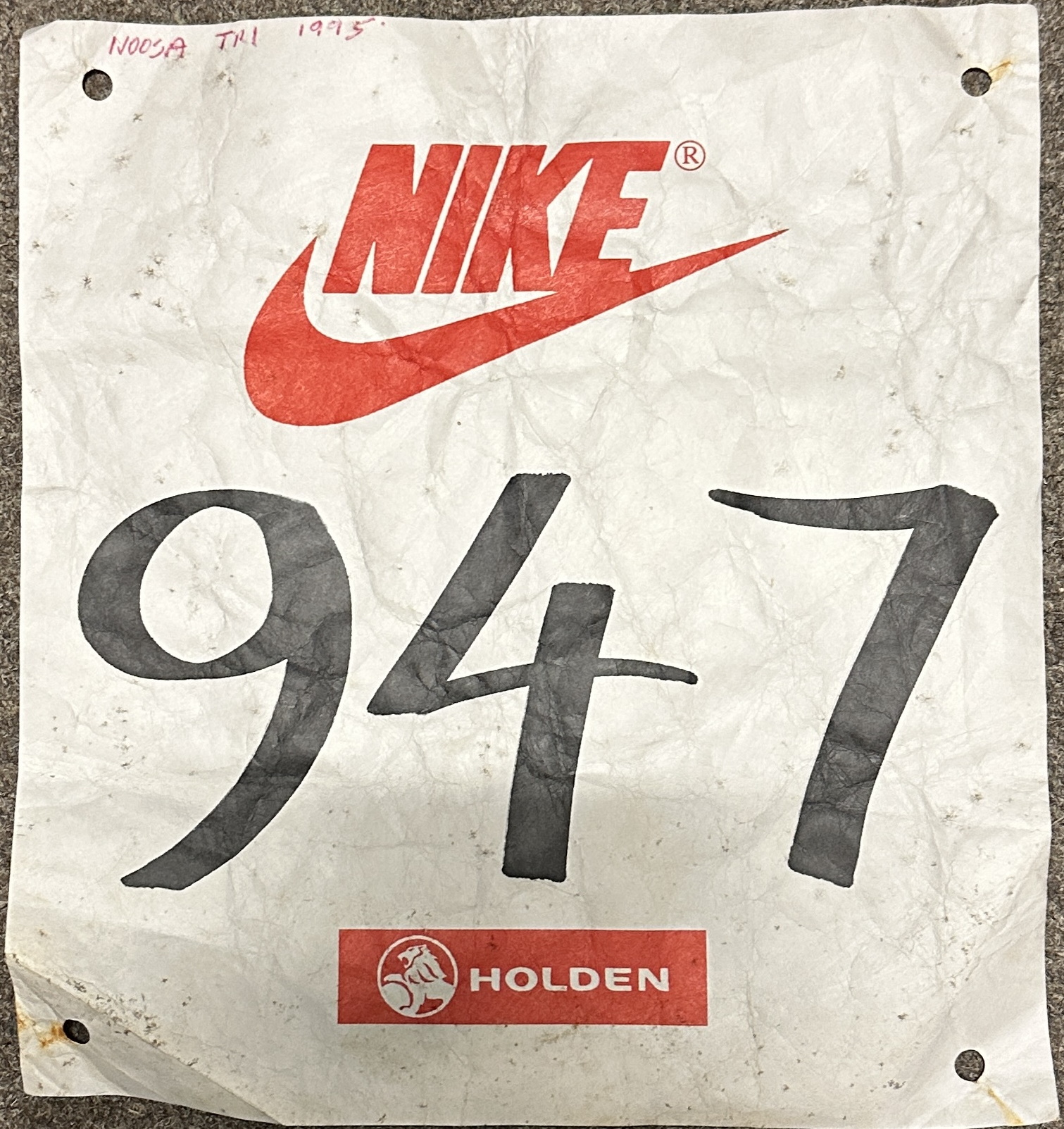 Ron Acutt - Noosa Triathlon 1995 race bib