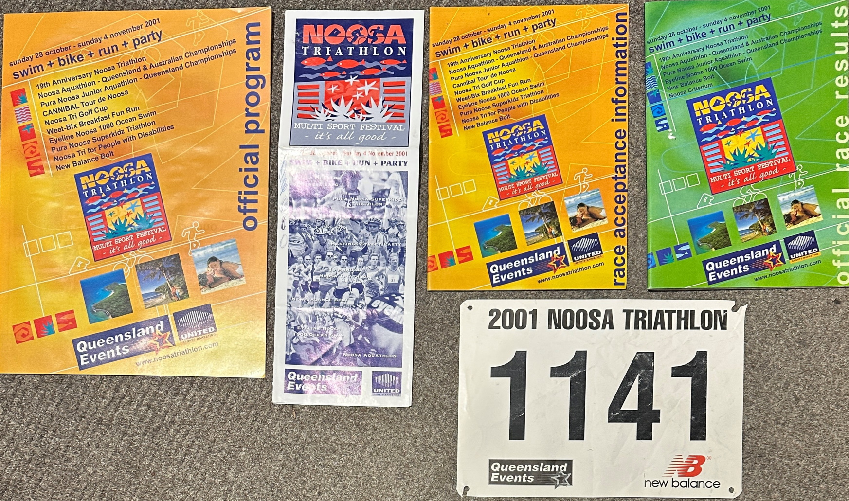 Ron Acutt - Noosa Triathlon 2001 memorabilia