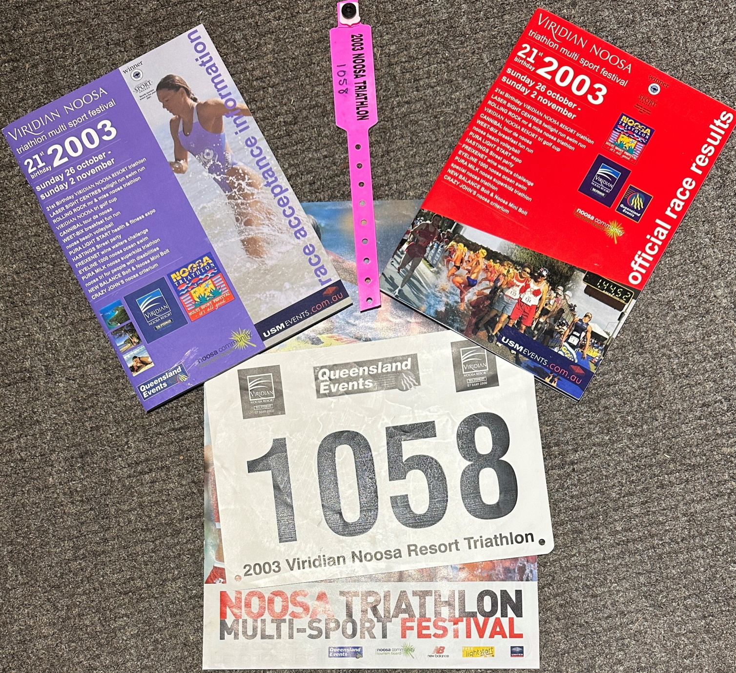 Ron Acutt - Noosa Triathlon 2003 memorabilia