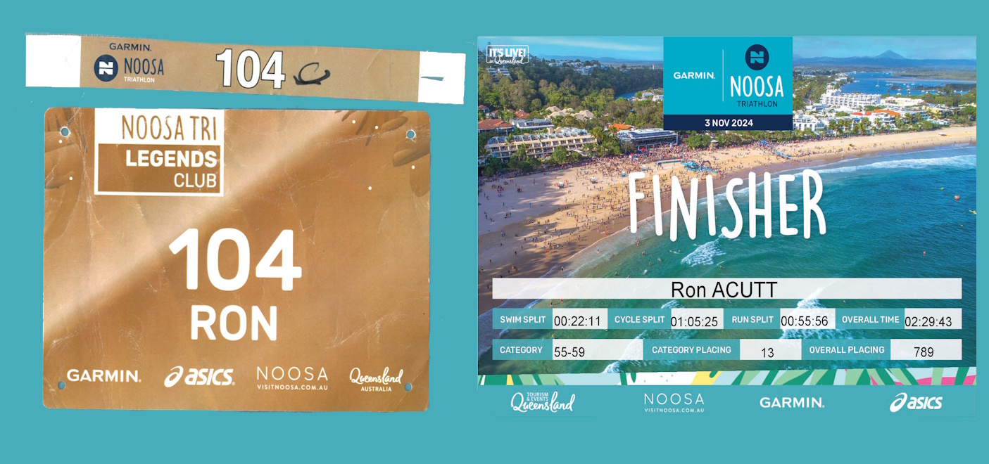 Ron Acutt - Noosa Triathlon 2024 pending